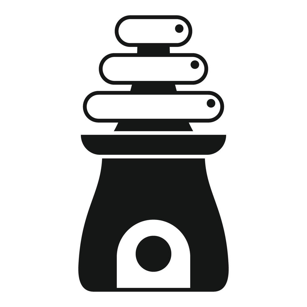 Stone cairn balancing on stand creating zen atmosphere vector