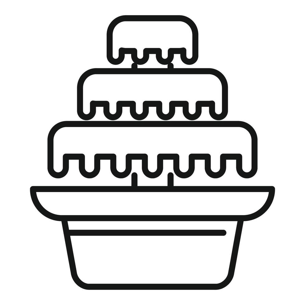 Three tier chocolate fountain indulging sweet tooth cravings vector