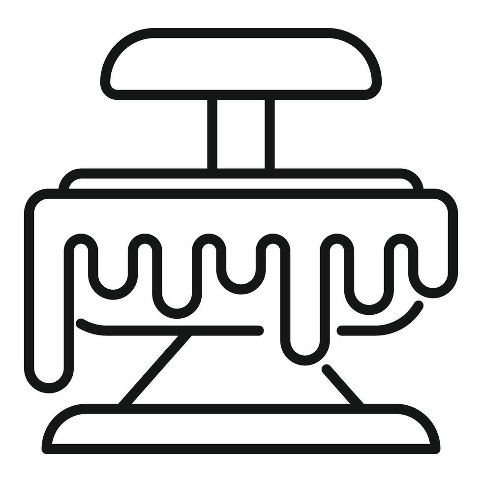 Chocolate fountain machine warming up melting chocolate vector