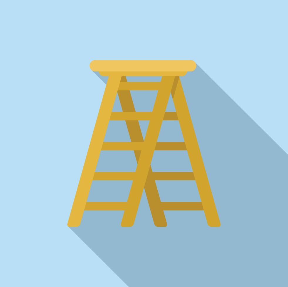 Folding ladder standing on blue background vector