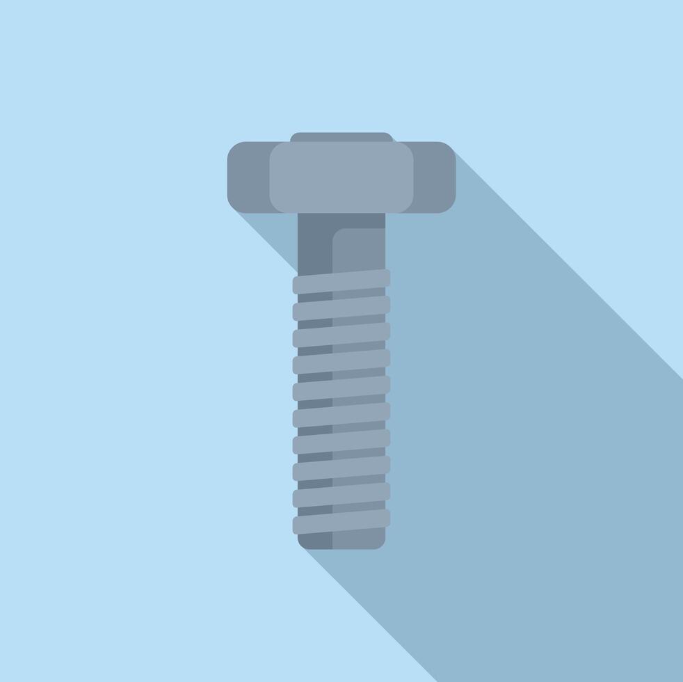 Metal bolt icon, flat style vector