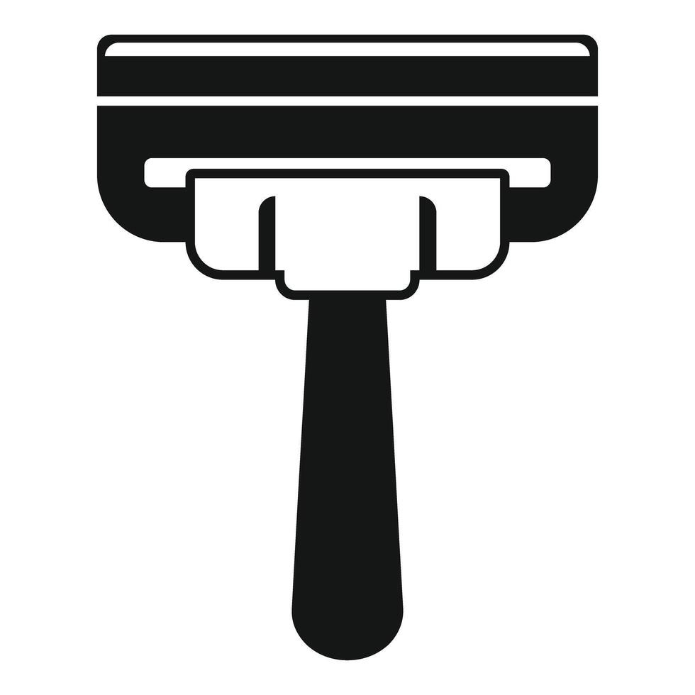 Plastic razor with double blades for shaving routine vector