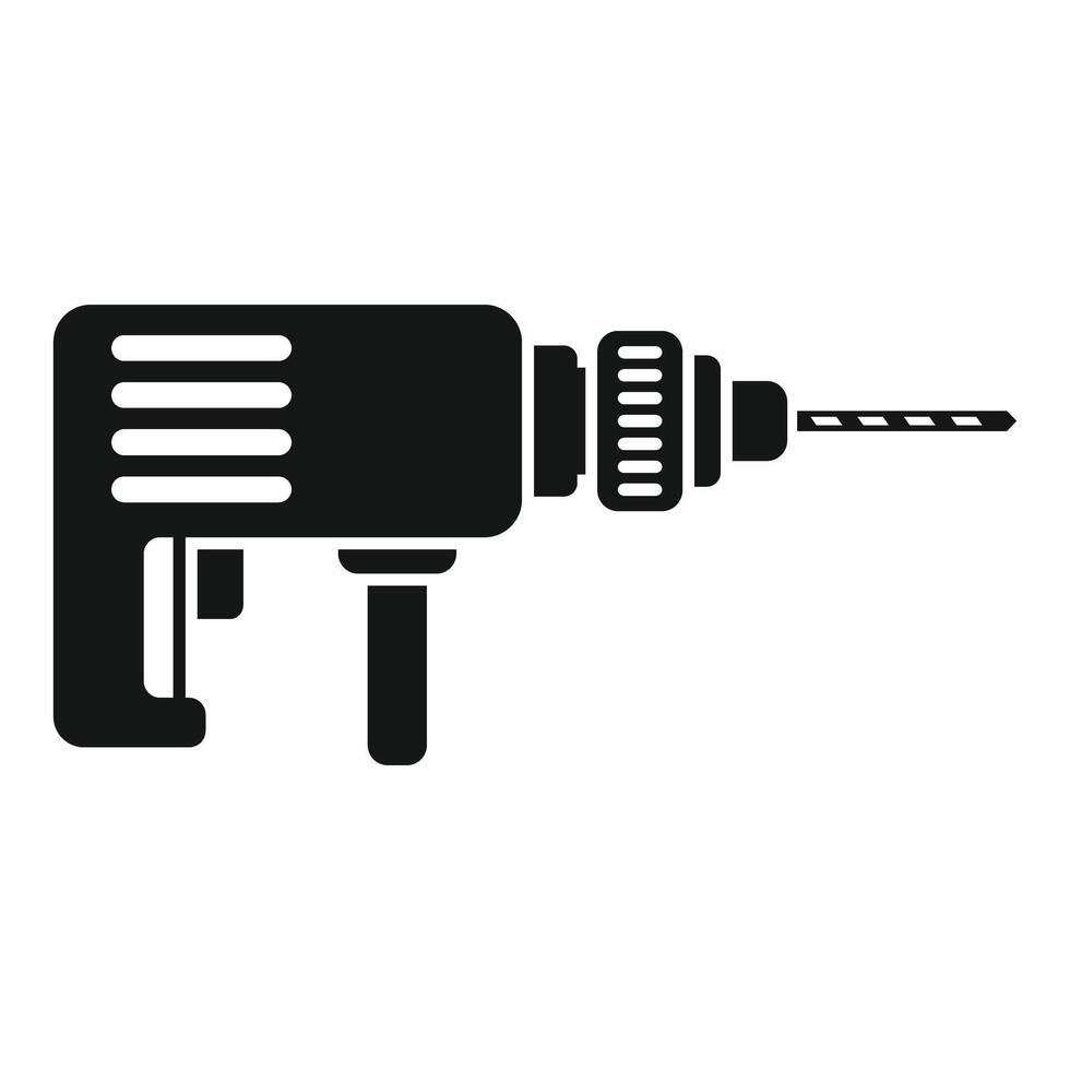 Black silhouette of a hammer drill isolated on a white background vector