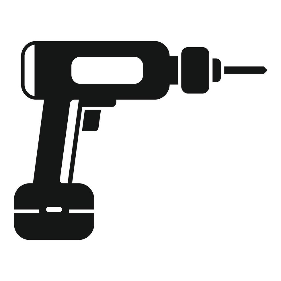 Cordless drill holding with hand battery power tool vector