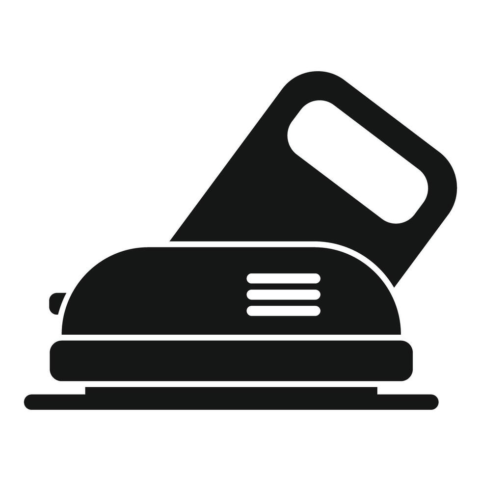 Electric iron showing heating control icon representing pressing clothes vector