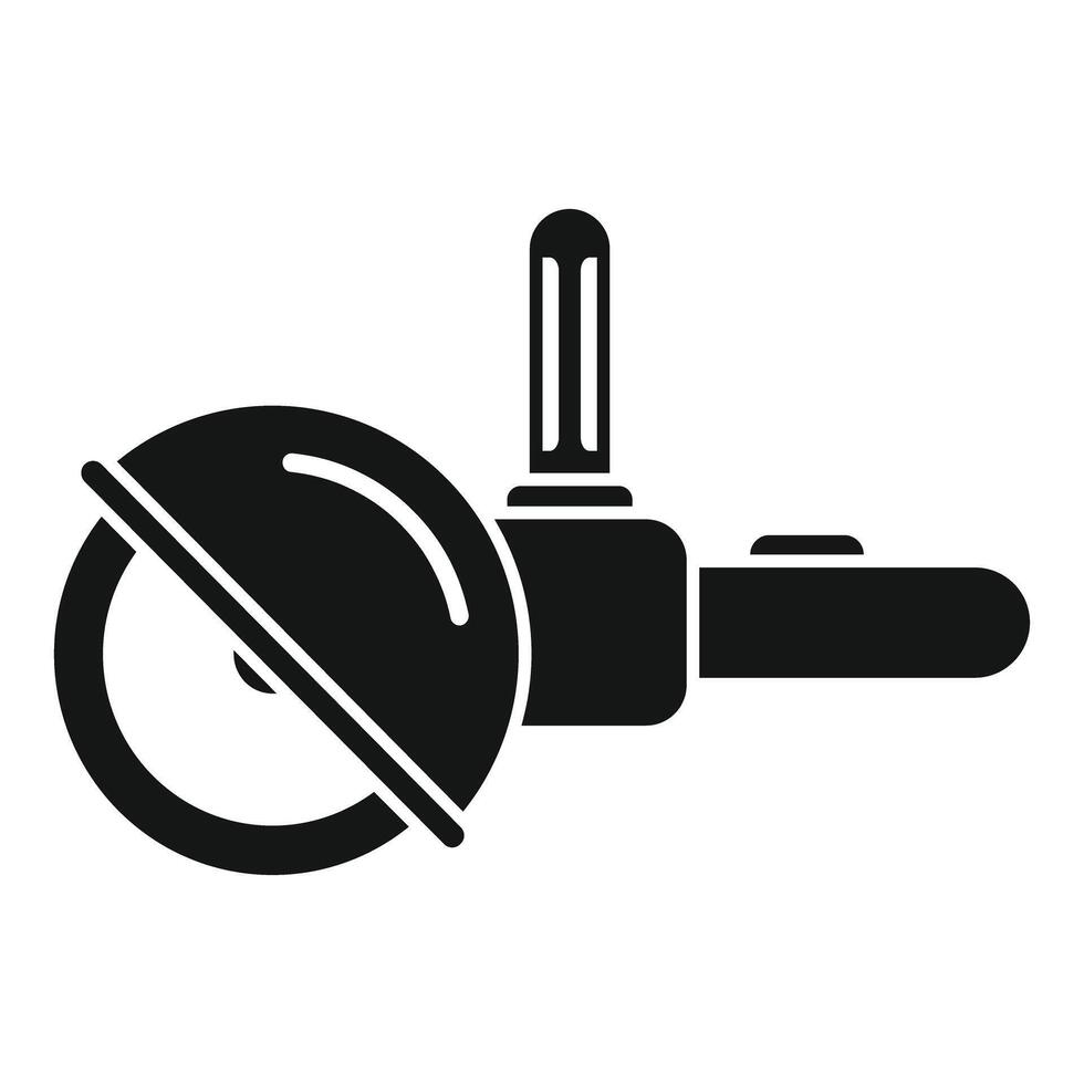 Angle grinder cutting disc showing blade rotation icon vector