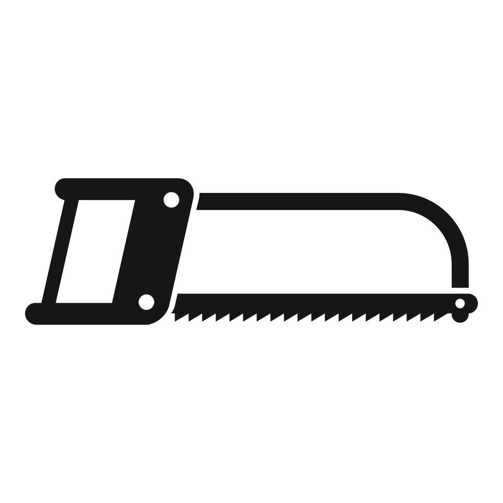 Hacksaw for cutting metal pipes icon simple style vector
