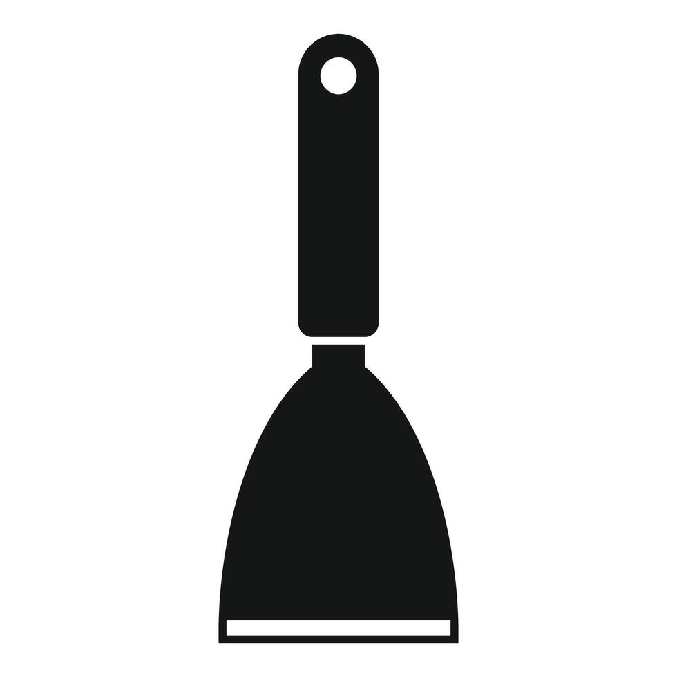Black silhouetted kitchen utensil spatula icon showing cooking and baking vector