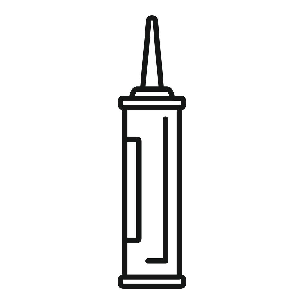 Metal grease gun filled with lubricating oil vector