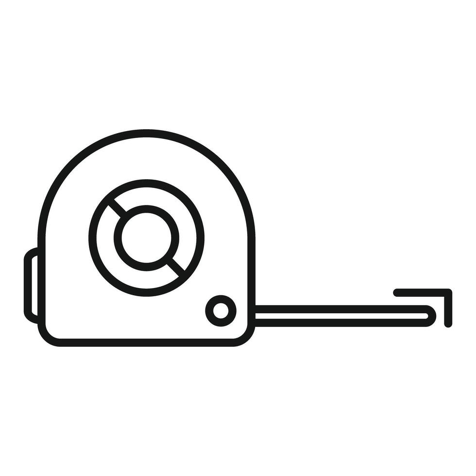 Measuring tape icon showing length measurement tool vector