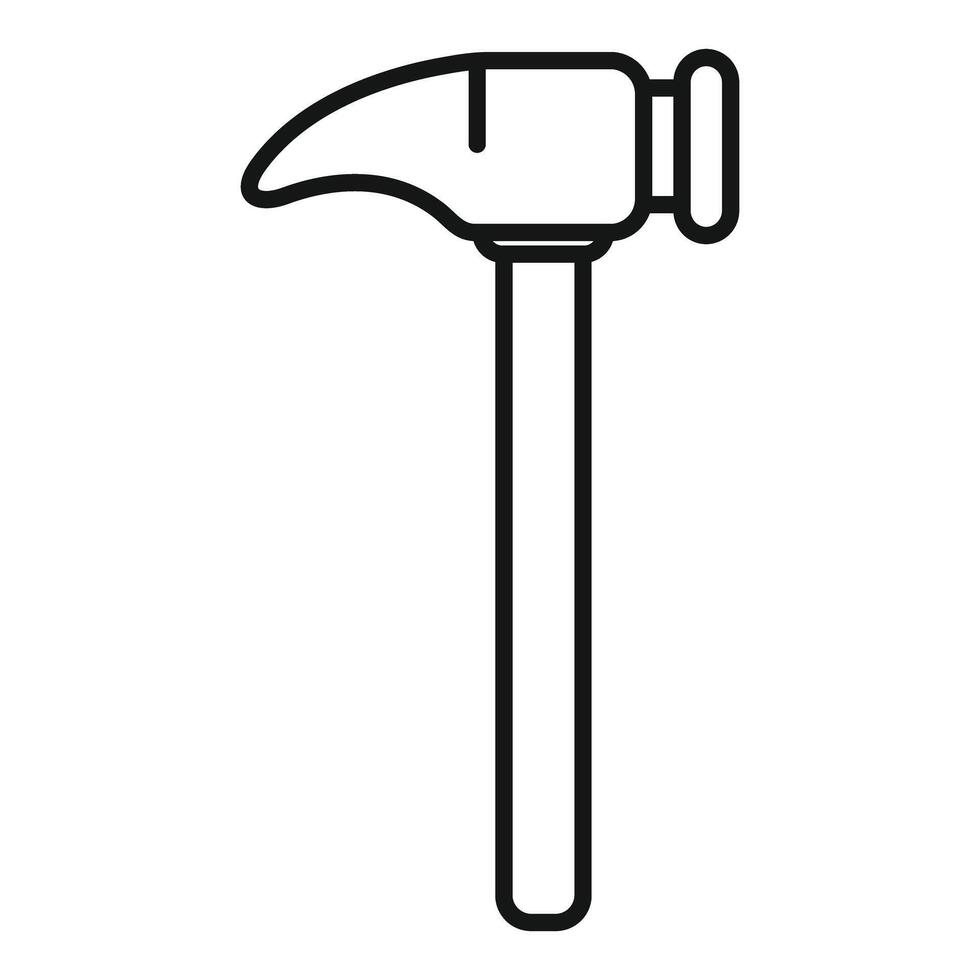 Claw hammer icon representing building and construction vector