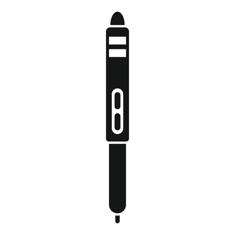 Digital pen showing modern technology concept vector