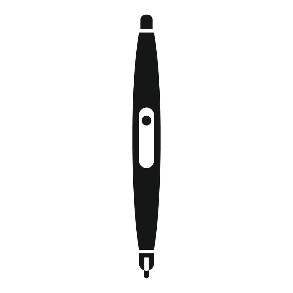 Electronic cigarette device with button for vaping icon vector