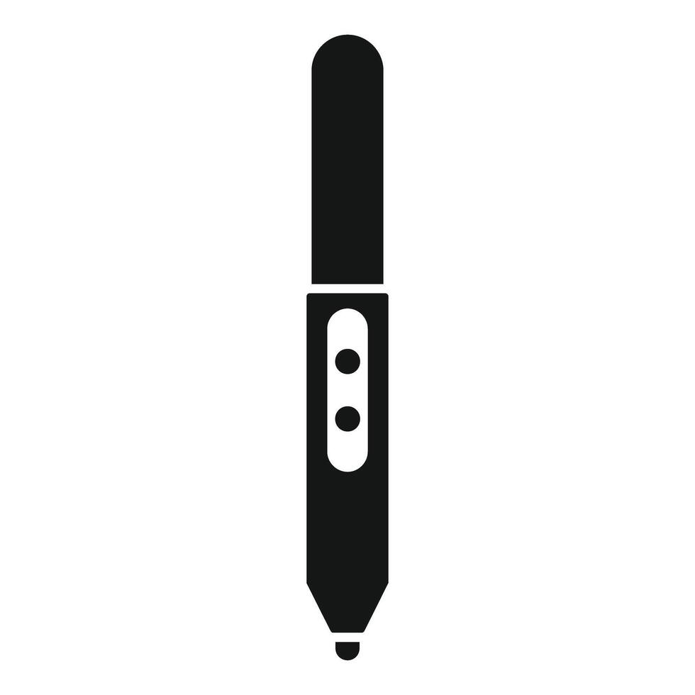 Electronic pen tool for tablet drawing icon simple style vector