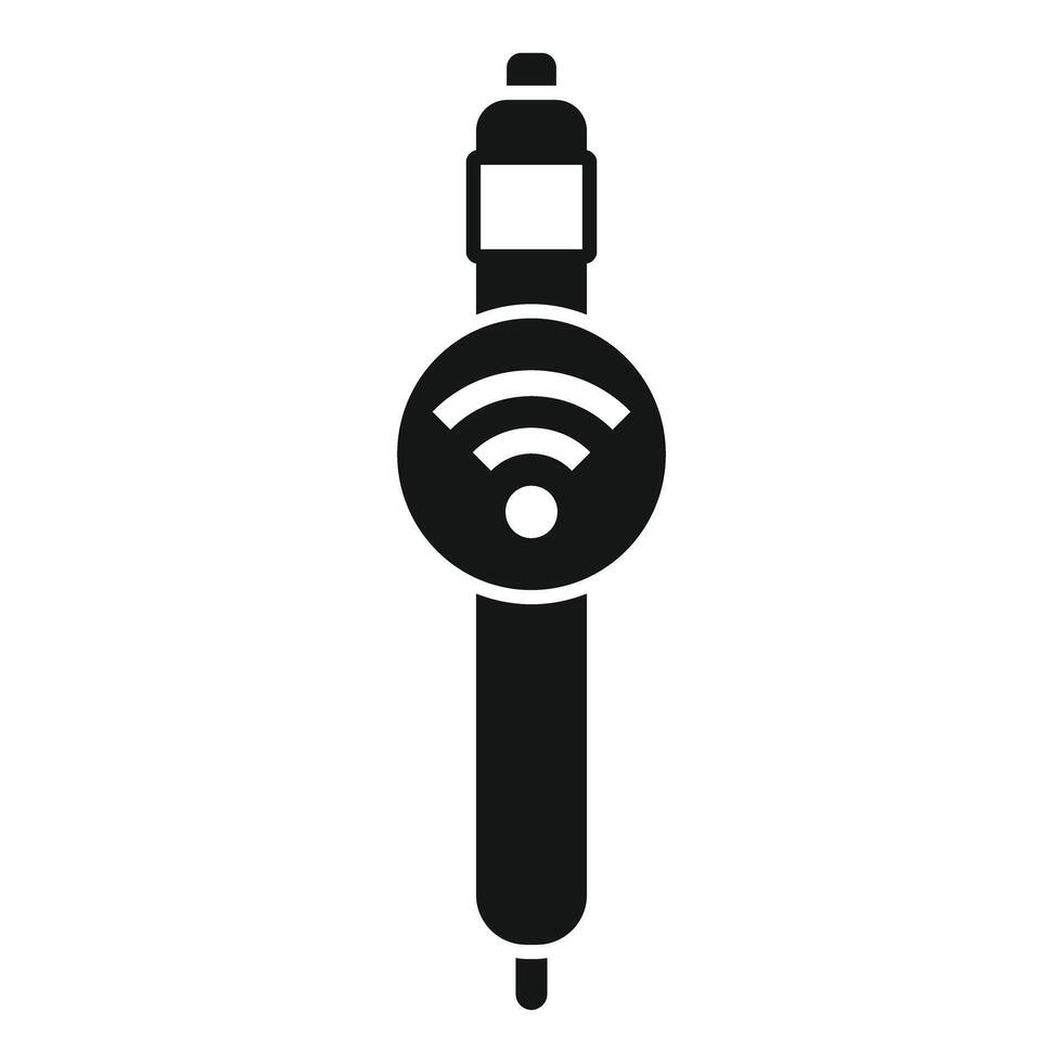 Smart watch showing wifi signal icon vector