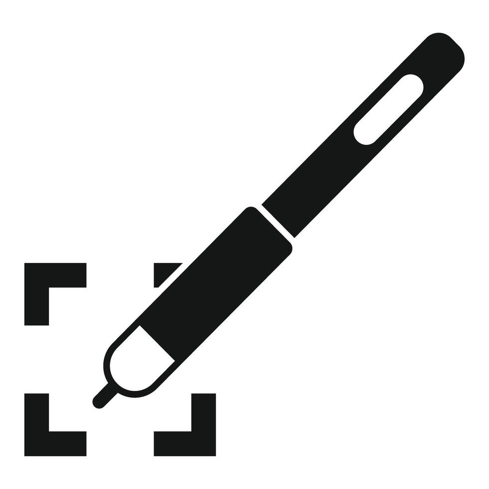 Electronic signature pen signing digital document icon vector