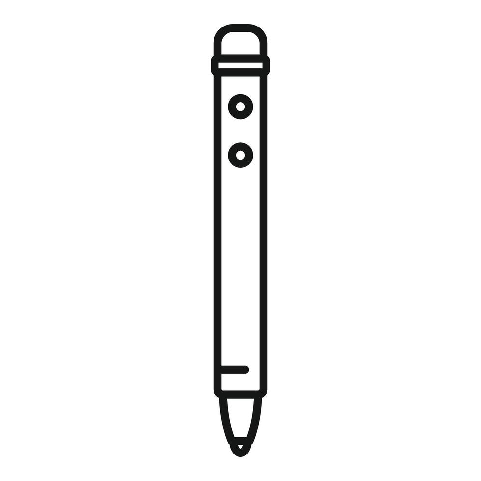 Electronic pen for tablet drawing showing digital writing tool vector