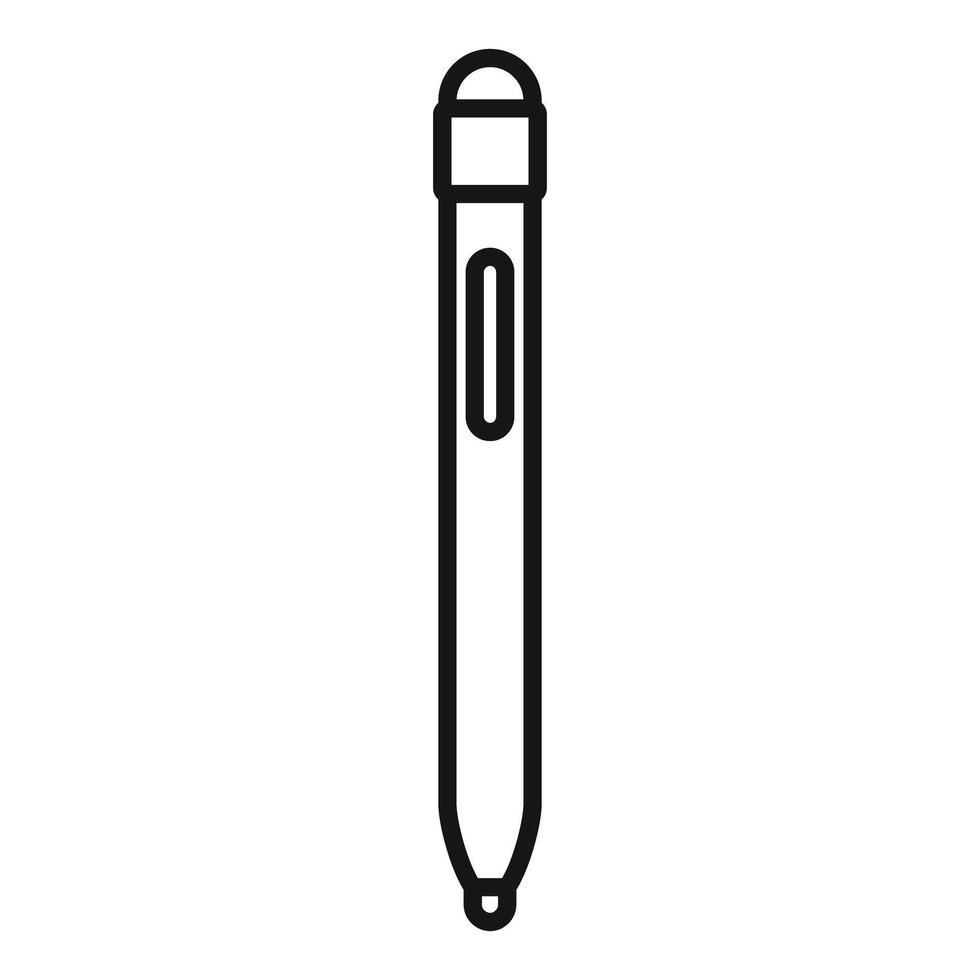 Stylus pen icon showing drawing tool for touchscreen vector