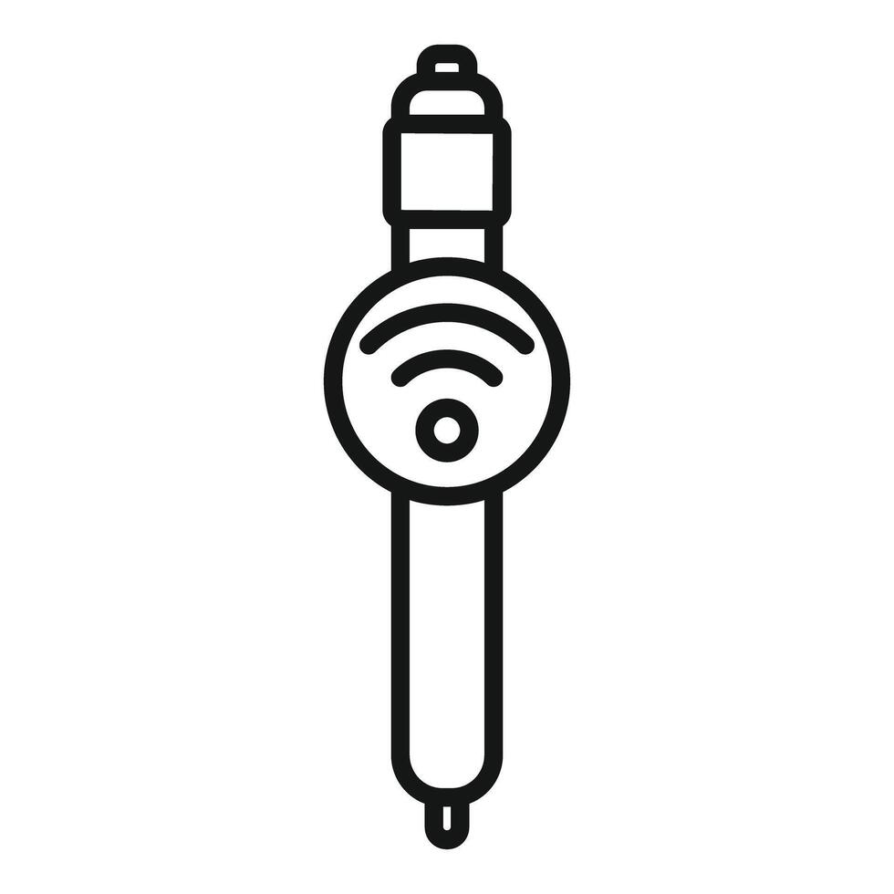 Electronic cigarette showing wifi signal icon on display vector