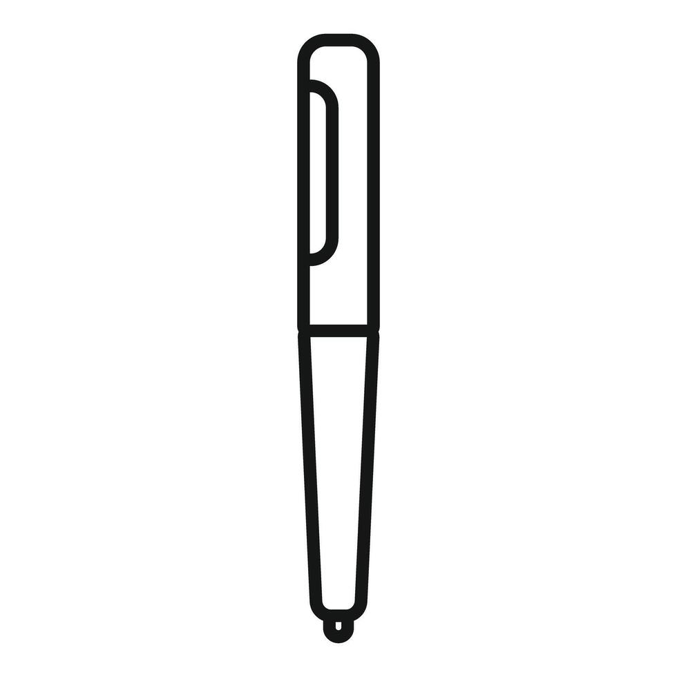 Electronic signature pen for signing documents icon vector