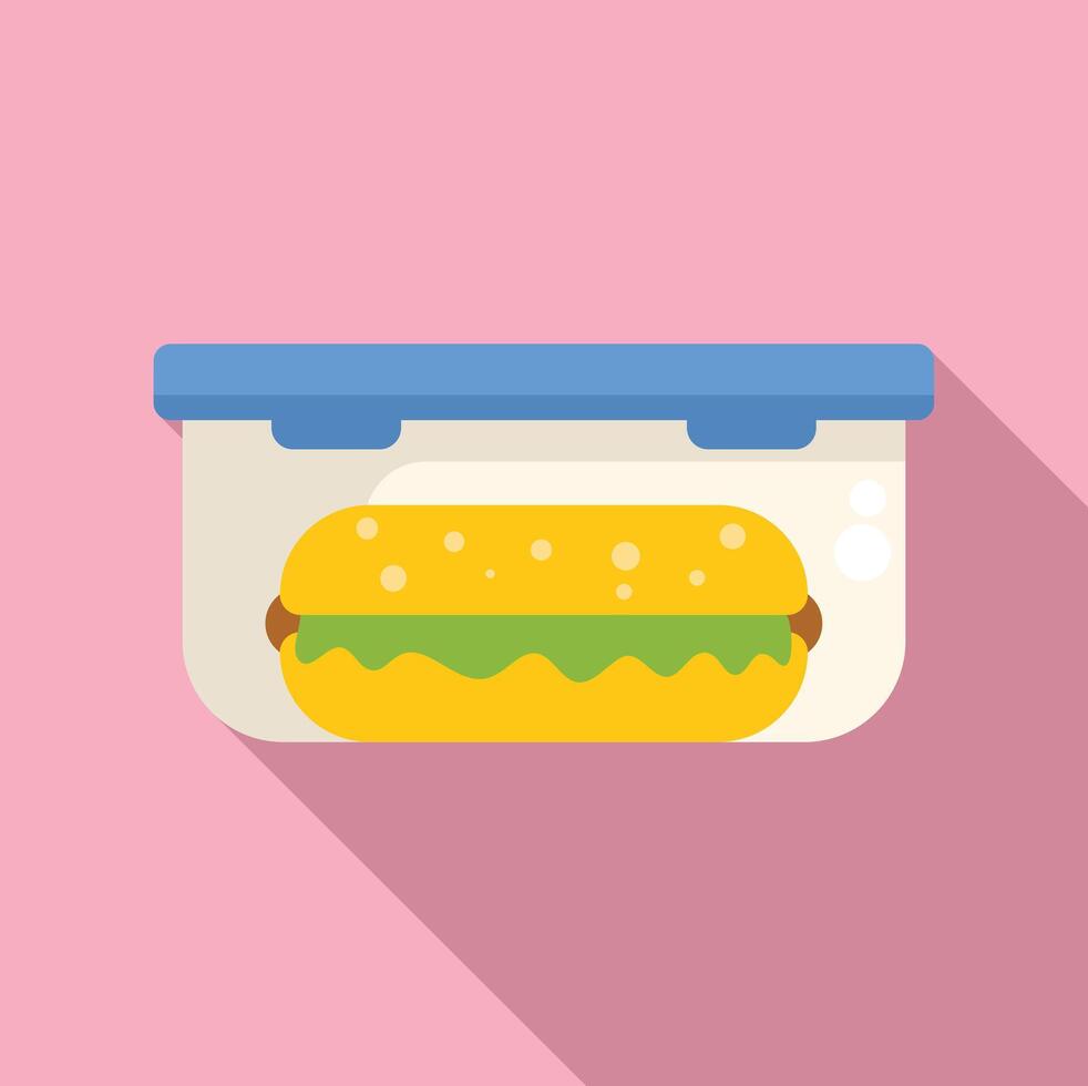 Lunchbox keeping hot dog fresh for later vector