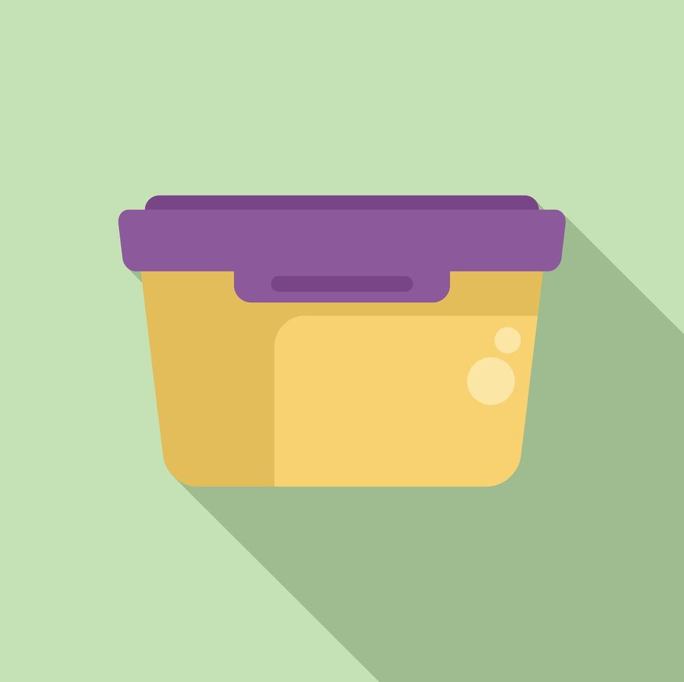Plastic lunch box keeping food fresh for later vector