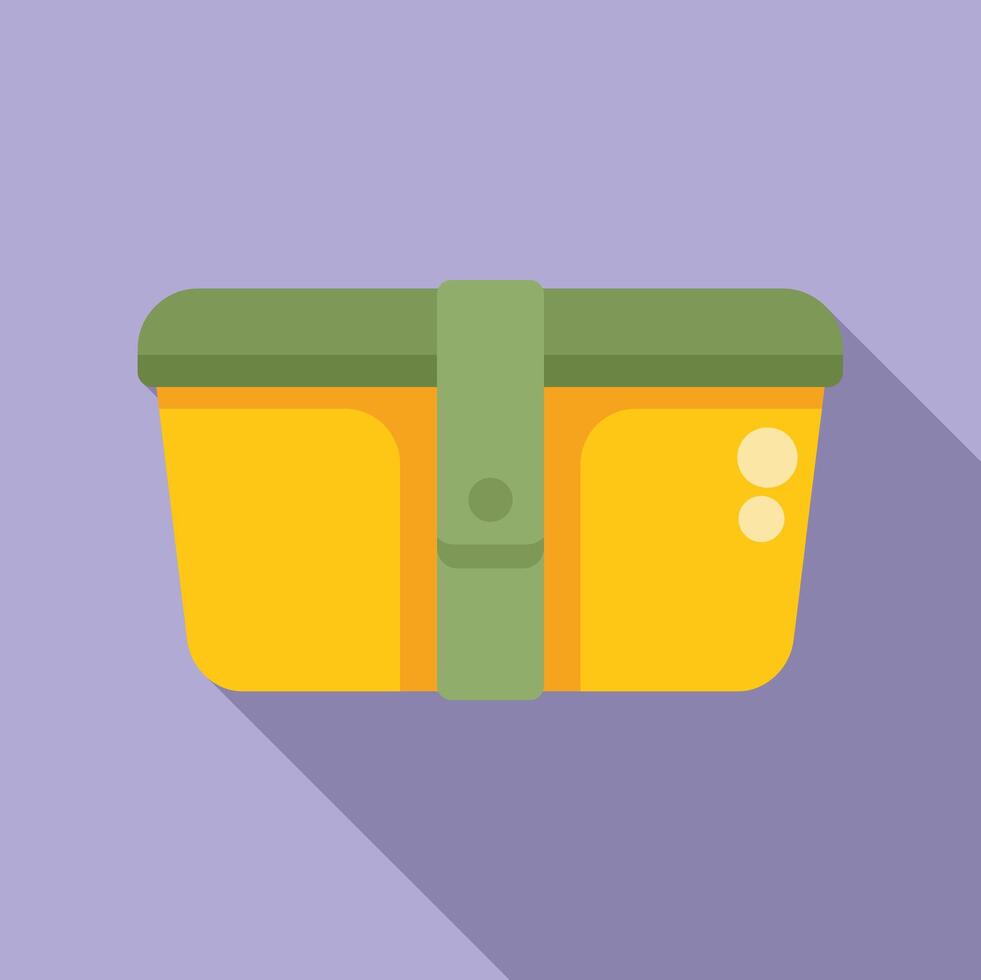 Plastic lunchbox keeping food fresh for school or office vector
