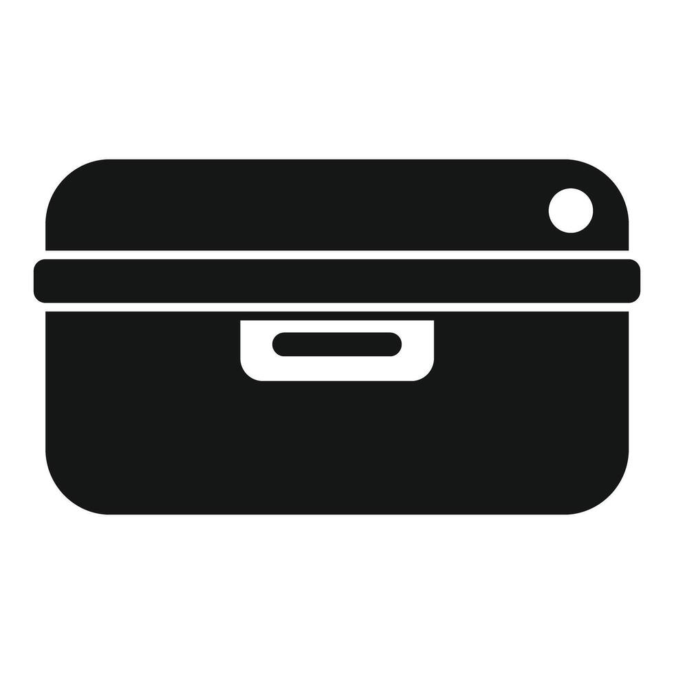 Black silhouette of a lunch box for carrying meals vector