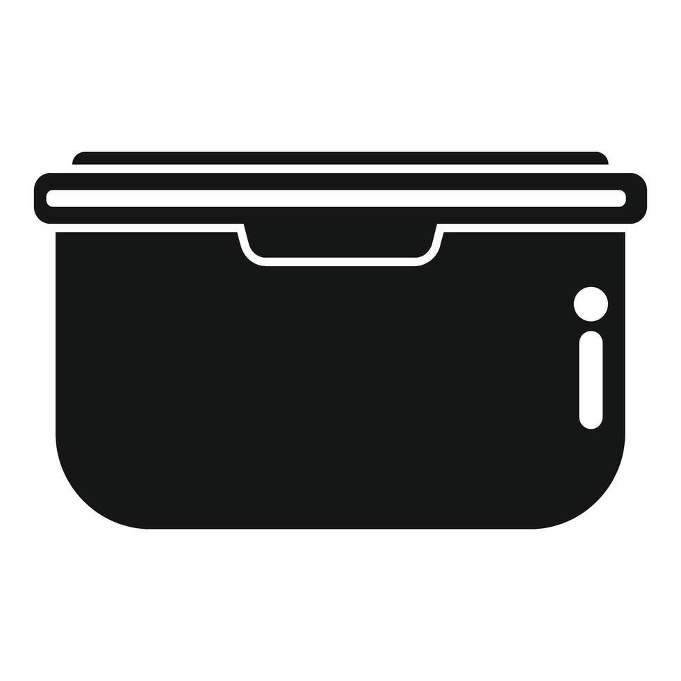 Lunch box icon representing bringing food to work or school vector