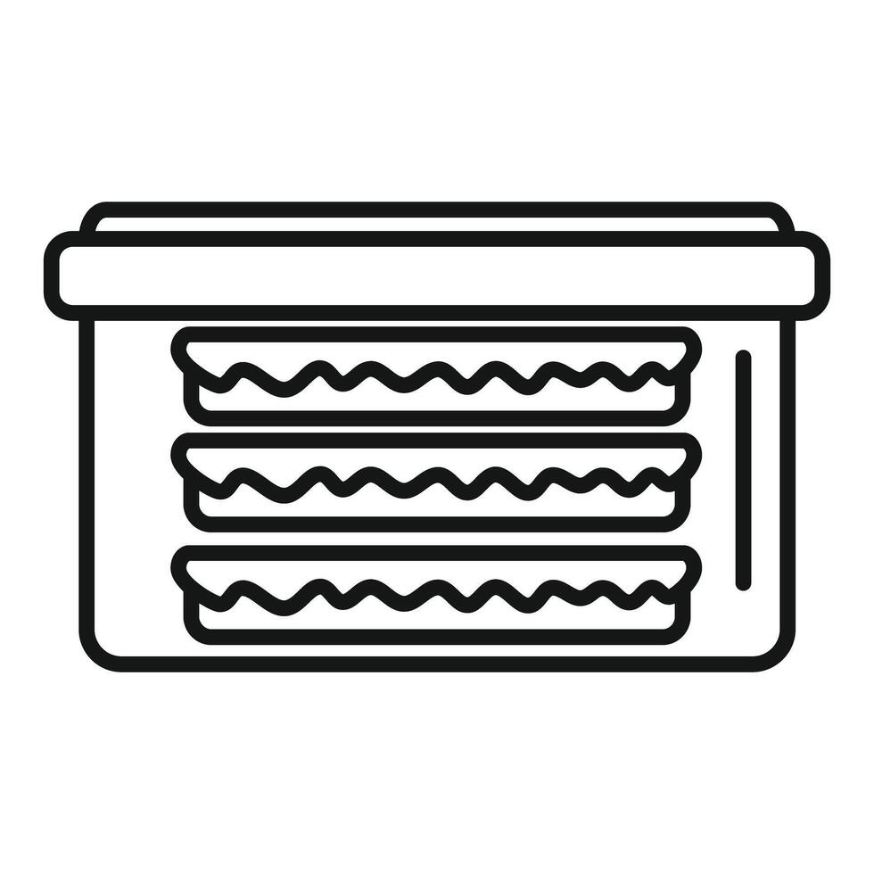 Box of cookies with cream filling keeping biscuits fresh vector