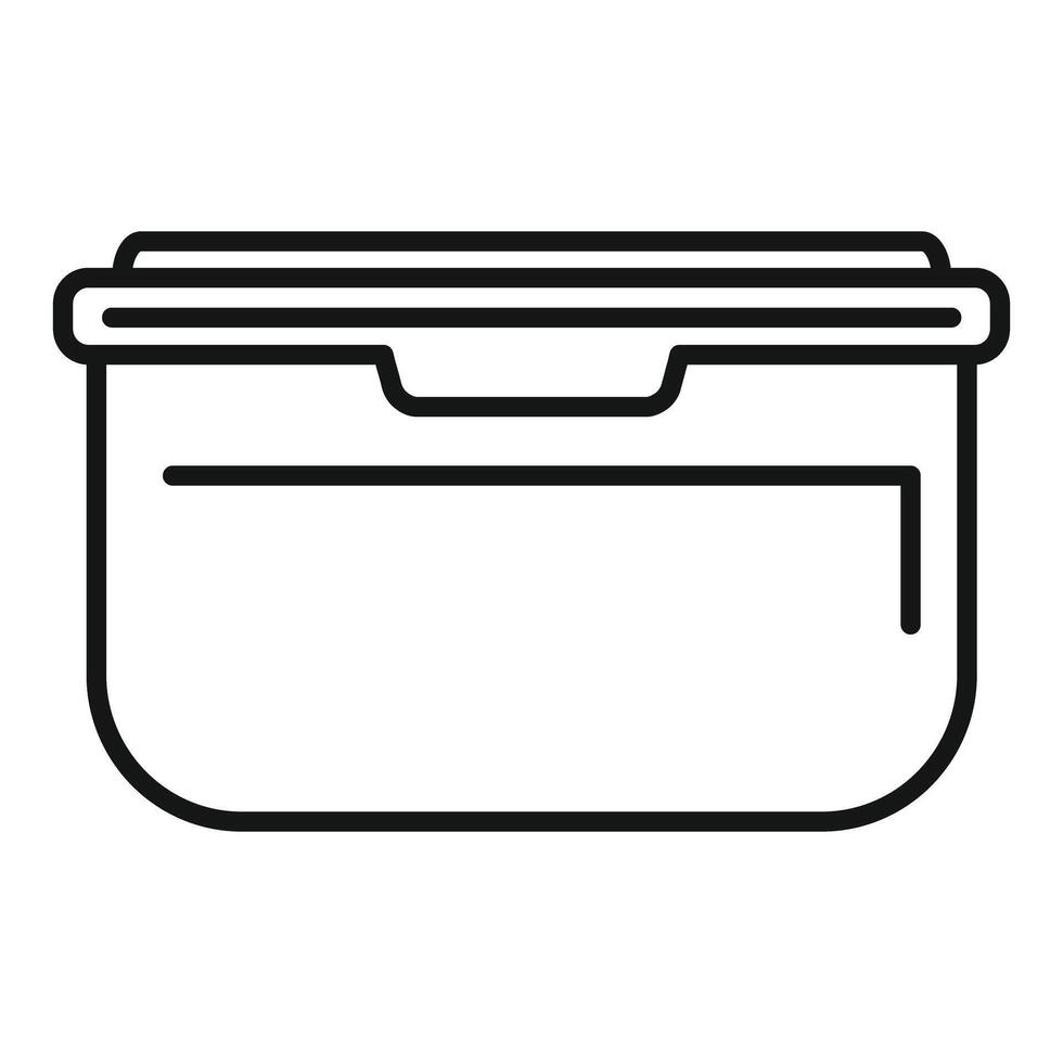 Plastic food container with lid keeping food fresh vector