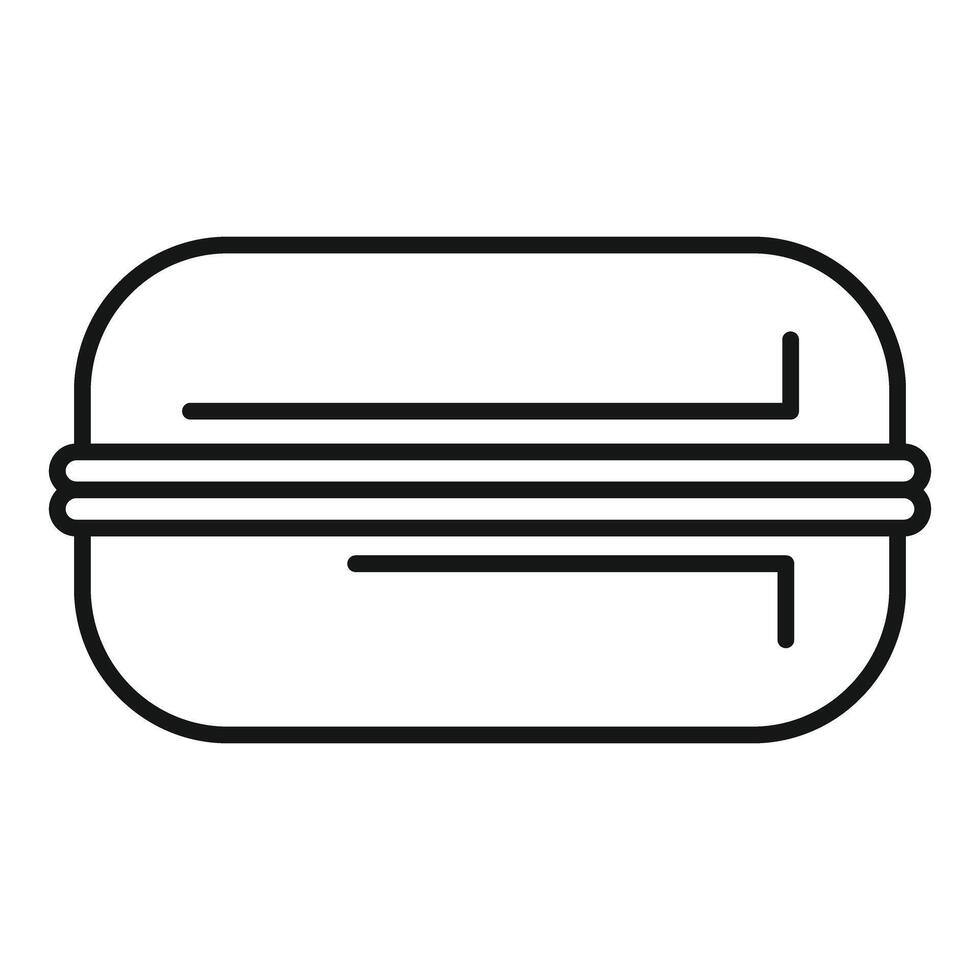 Lunchbox with rubber band keeping food fresh and secure vector