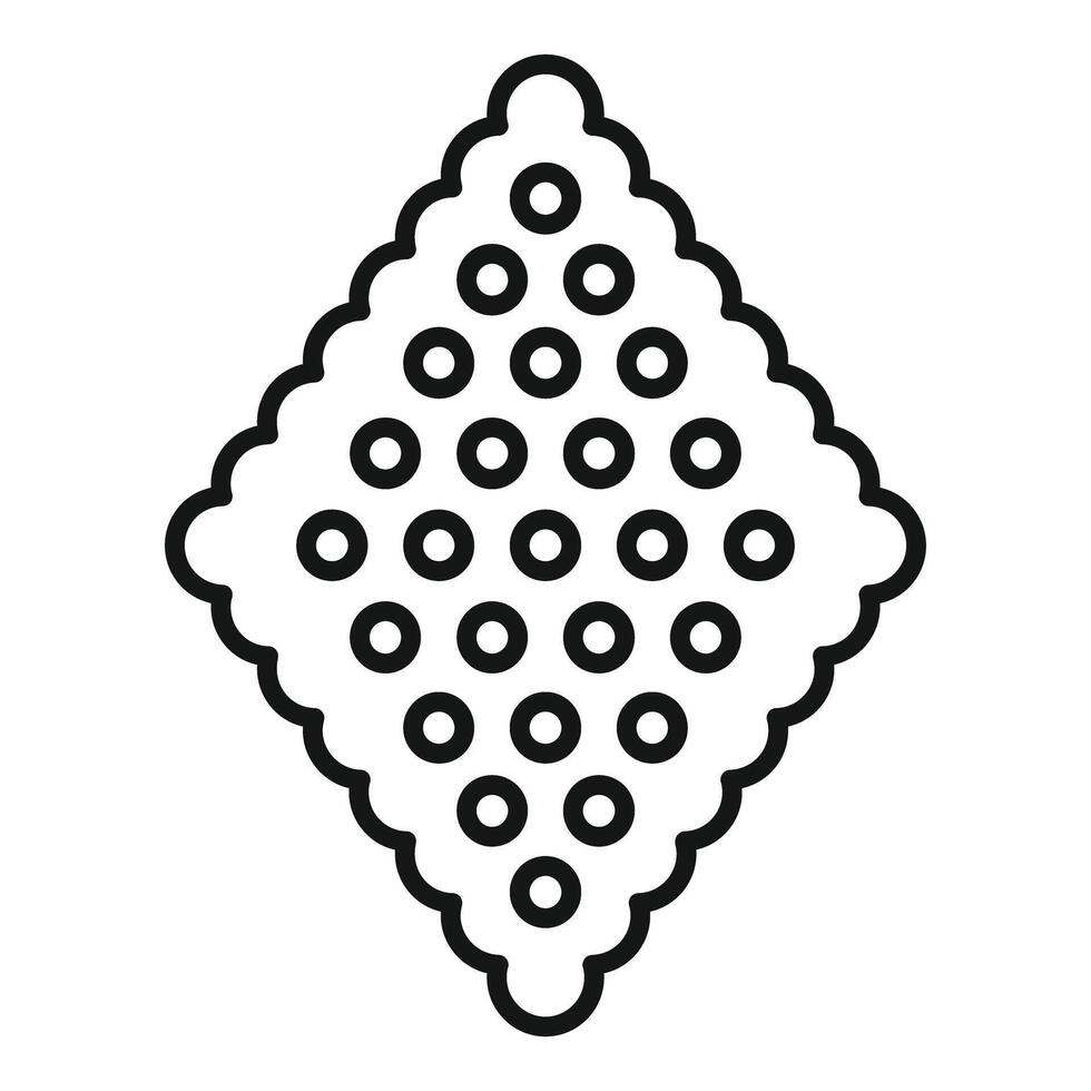 Delicious square cracker featuring a dotted pattern for snacking vector