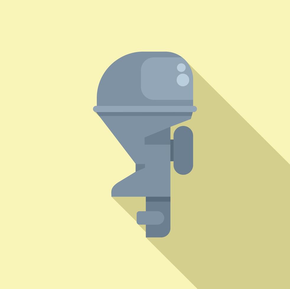 Boat motor providing propulsion on yellow background vector