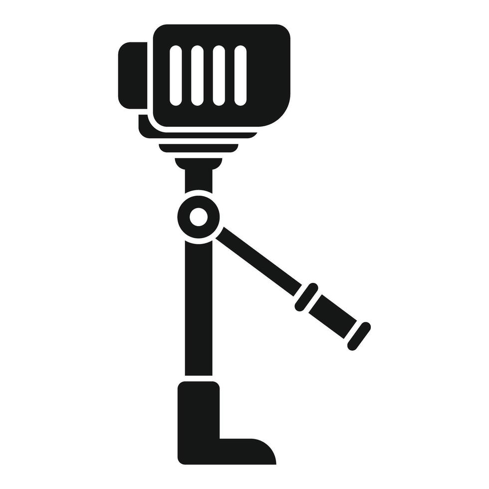 Professional studio microphone standing on tripod for recording audio podcast vector