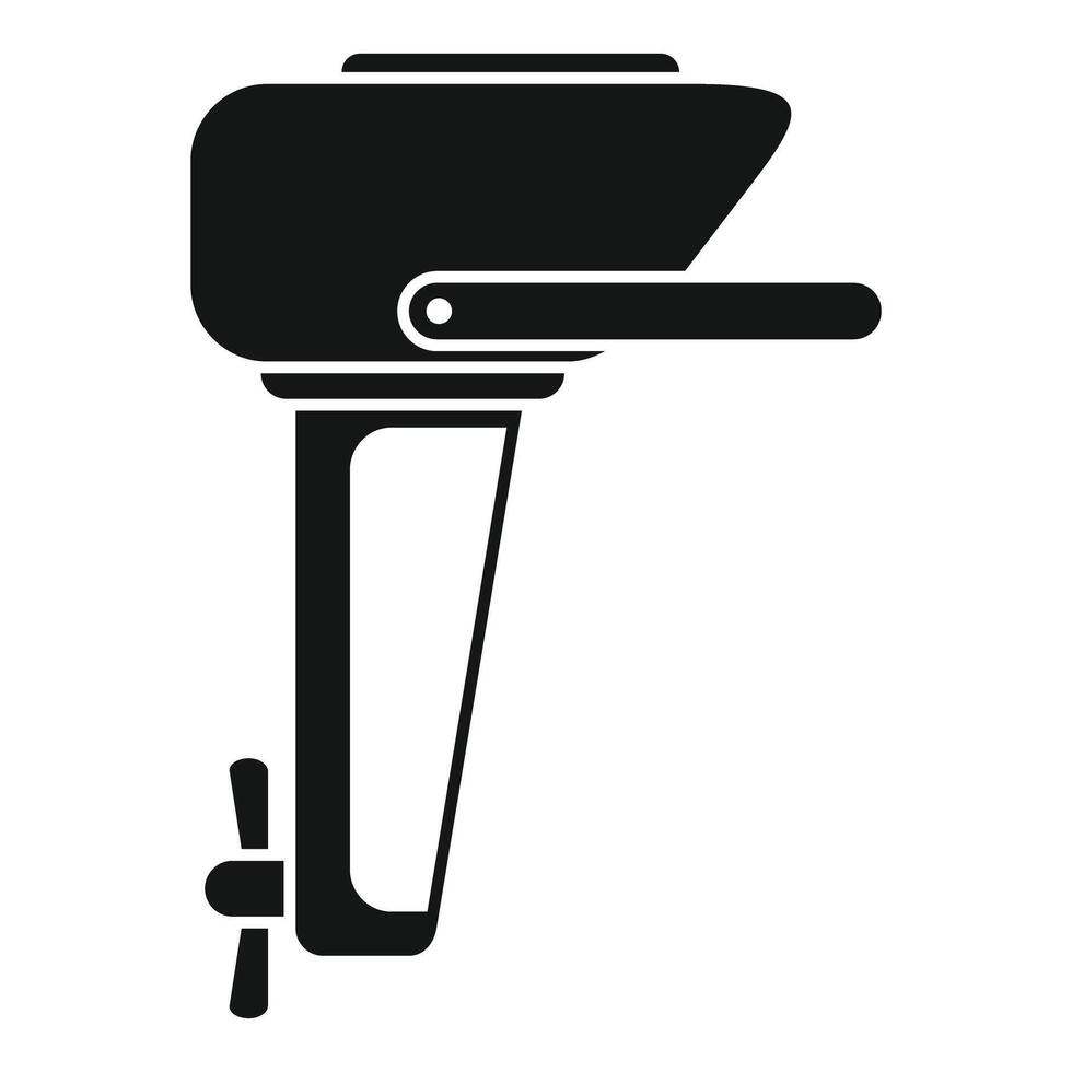 Boat motor engine providing fast movement on water surface icon vector