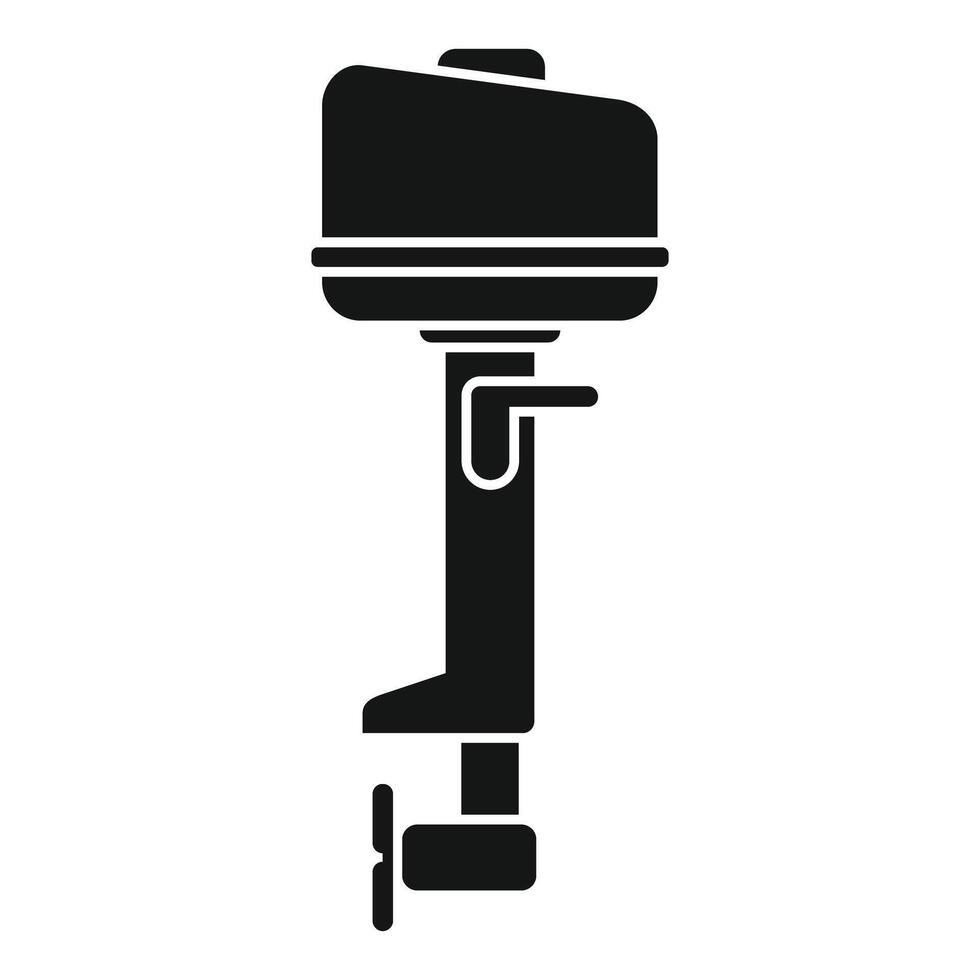 Boat motor icon representing power and speed on water vector