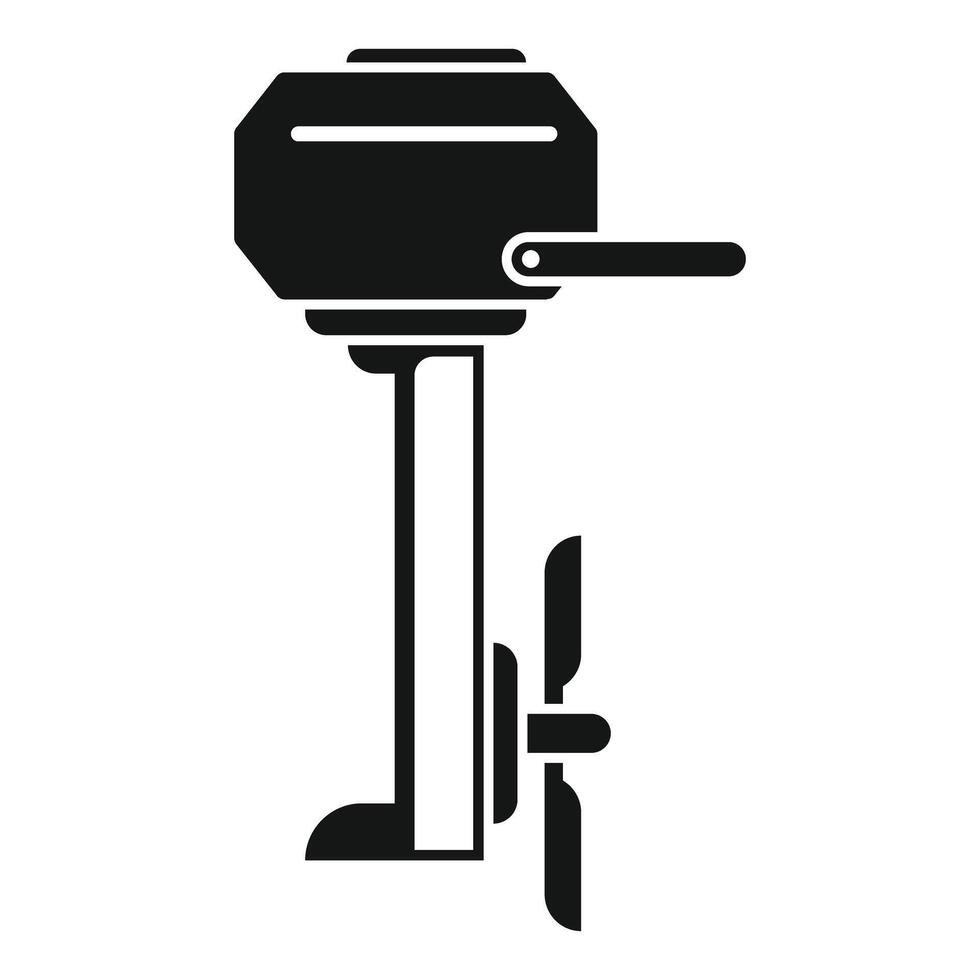 Boat motor icon showing propeller and engine vector
