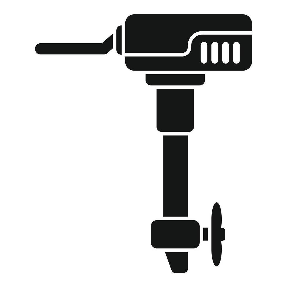 Boat motor icon showing propeller for water propulsion vector