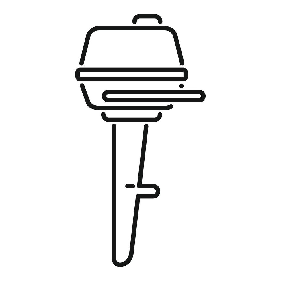 Boat motor icon showing propeller for nautical propulsion vector