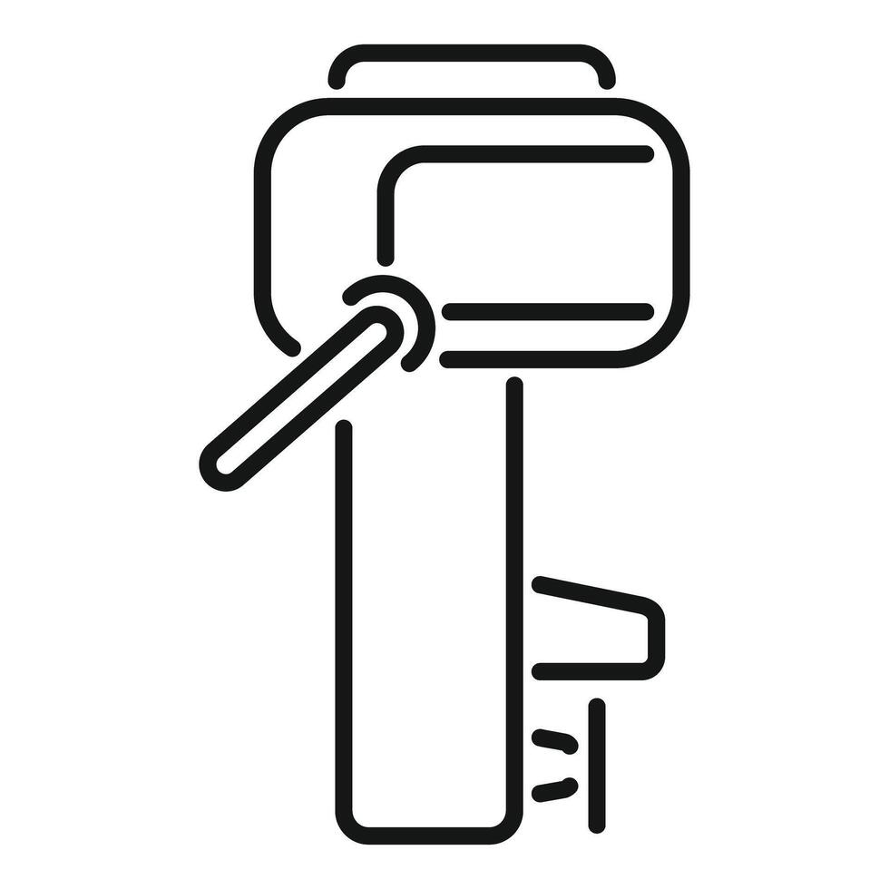 Boat motor with propeller for inflatable boat line icon vector