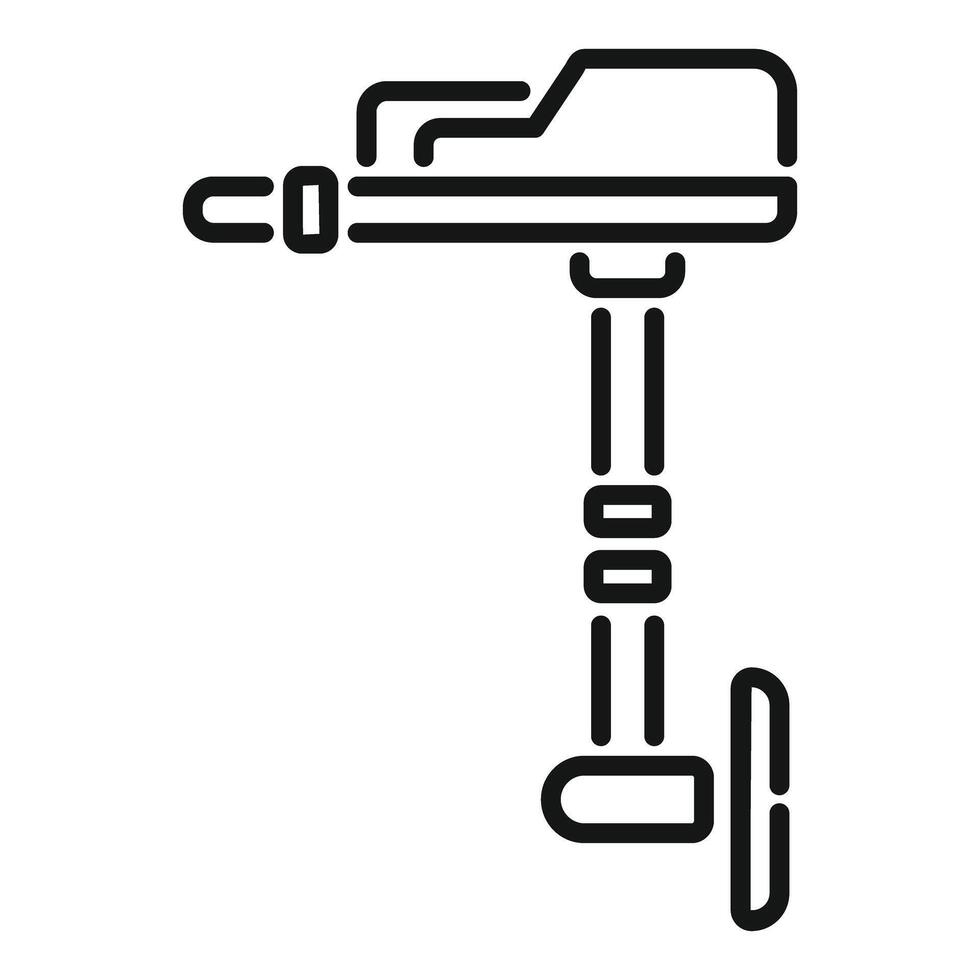 Boat motor line icon representing marine engines and nautical power vector