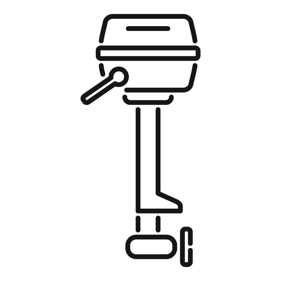 Boat motor engine using gasoline showing combustion power vector