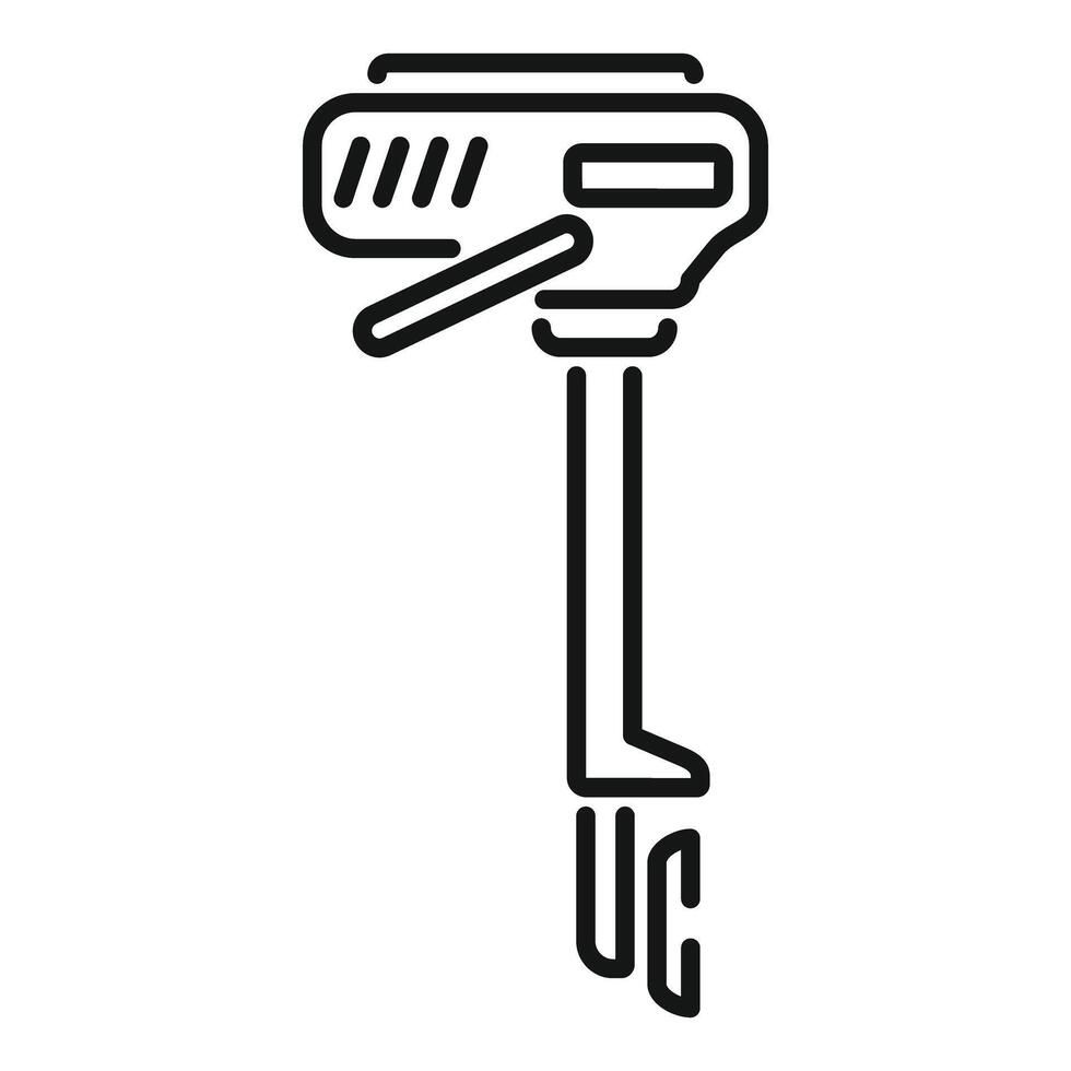 Boat motor generating power shown with propeller icon vector