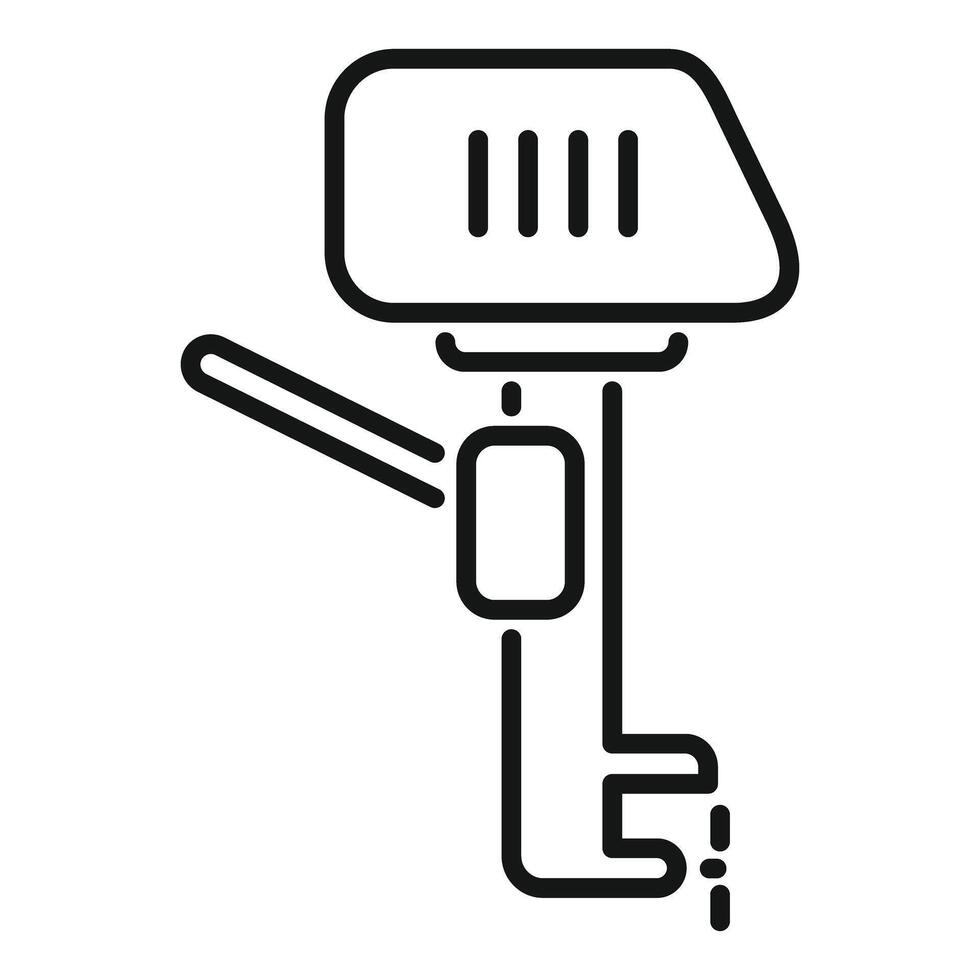 Boat motor icon representing water transportation using combustion engine vector