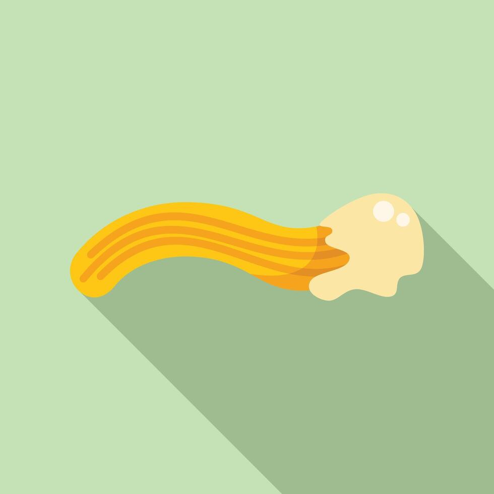 Delicious churro dipping in sweet white chocolate cream vector