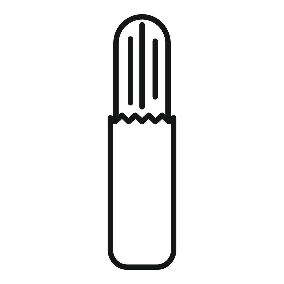 Churro spanish dessert in paper bag icon thin line vector illustration