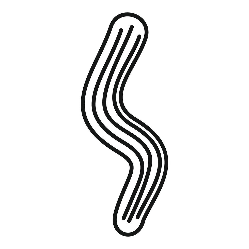 Wavy line forming abstract s shape design element vector