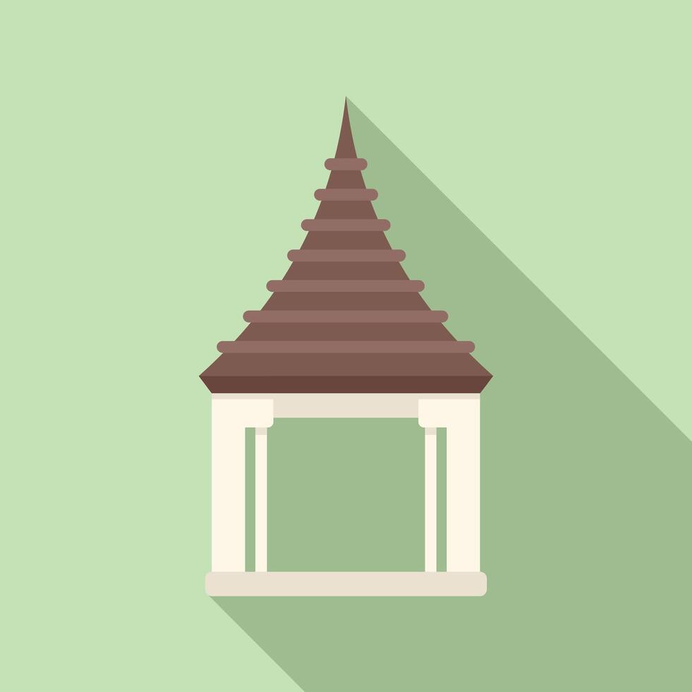Asian pagoda building representing traditional oriental architecture vector