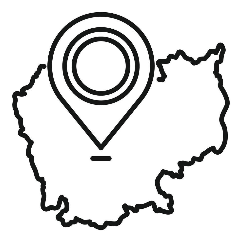 Location pin icon marking a point on a map of cambodia vector